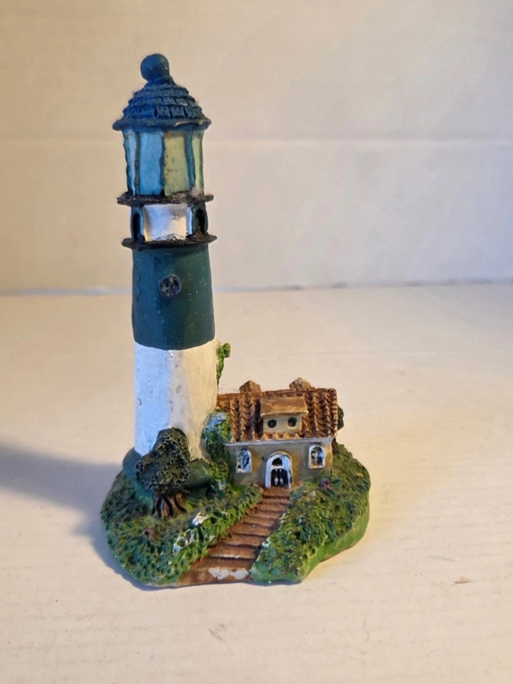 Vintage Resin Lighthouse Figurine 4.25"